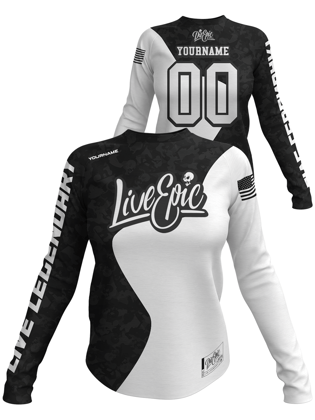 Live Epic Woman Yin Yang Custom Long Sleeve Jersey