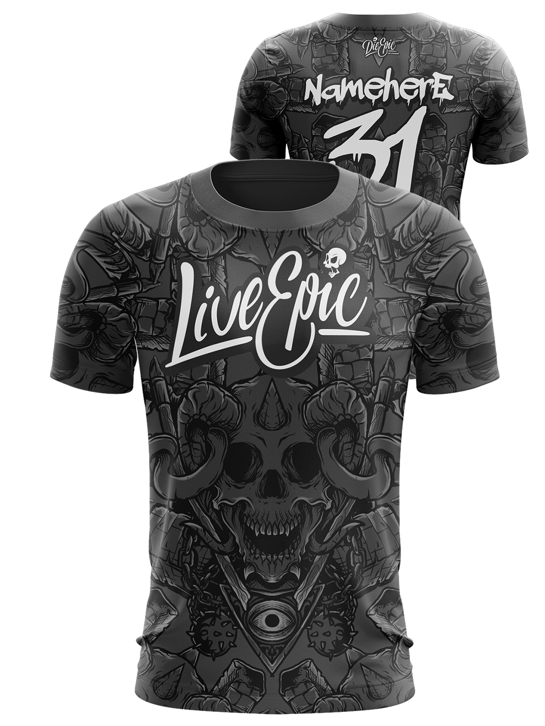 Live Epic Lucifer Multicolor Custom Short Sleeve Jersey