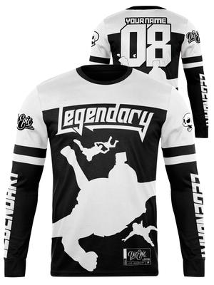 Legendary Black Skydiving Custom Long Sleeve Jersey