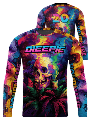 Die Epic Cosmic Cascade Custom Long Sleeve Jersey