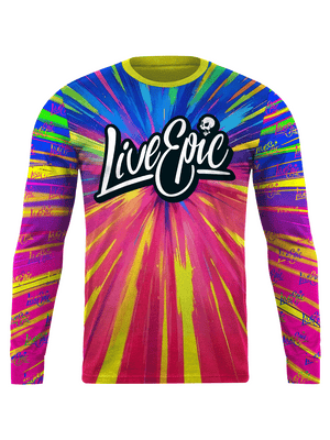 Live Epic Tie Dye Custom Long Sleeve Jersey