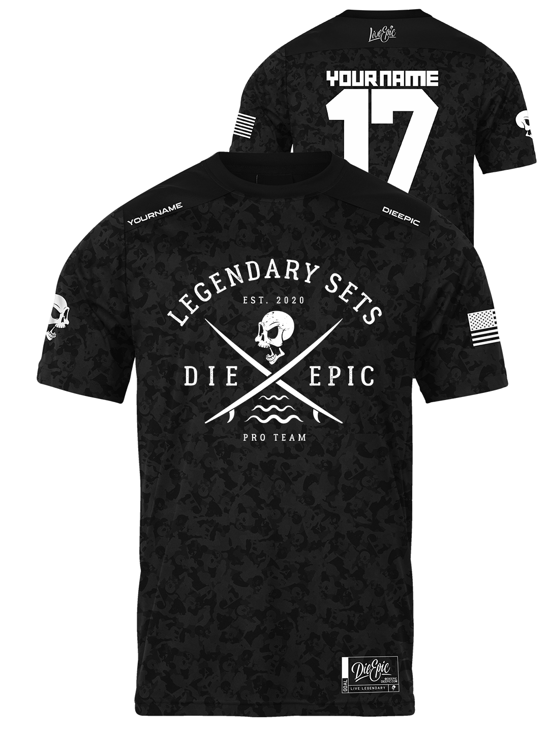 Legendary Sets Custom Jersey - Die Epic® Live Legendary Epic Clothing