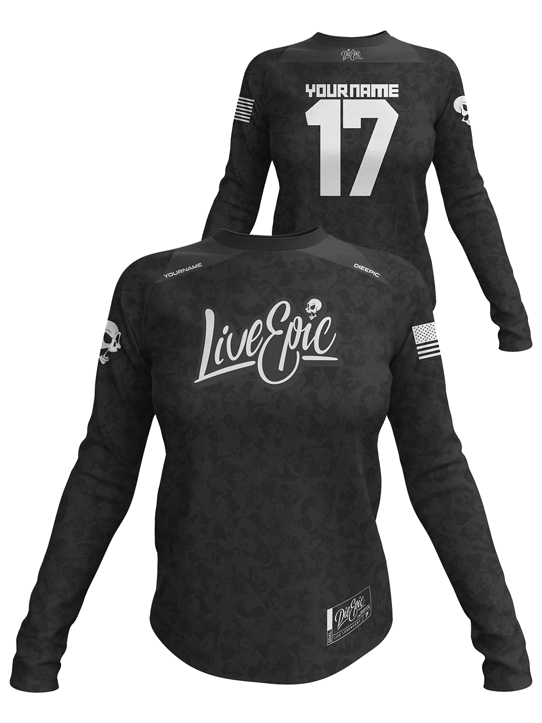 WOODY CHARITY] Die Epic XTrain Camo Custom Long Sleeve Jersey