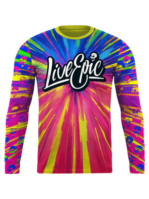 Live Epic Tie Dye Custom Long Sleeve Jersey