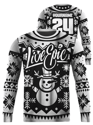 Live Epic Snowman Ugly Long Sleeve Jersey (PRE-SALES 'TILL DEC 7TH - 11:59PM EST)